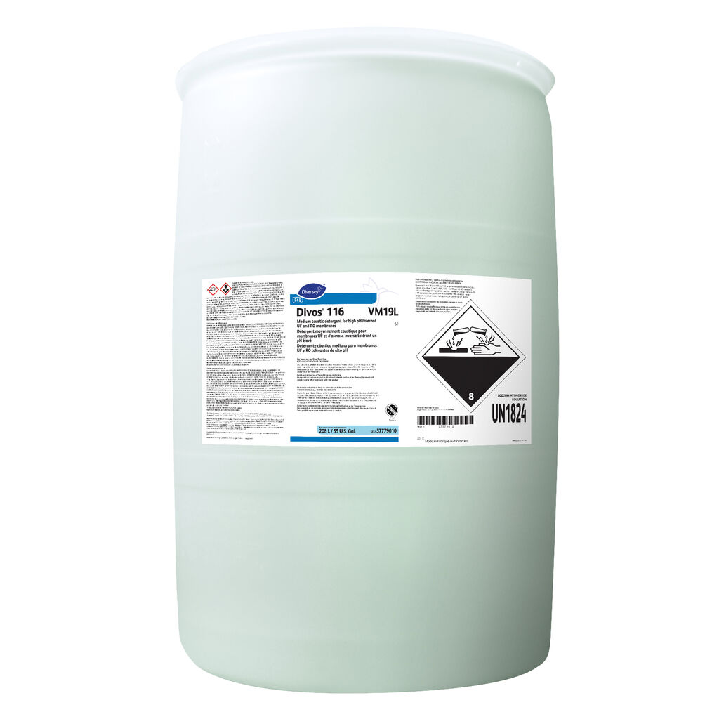Divos® 116 VM19L, 55gal - Medium caustic detergent for high pH tolerant UF and RO membranes